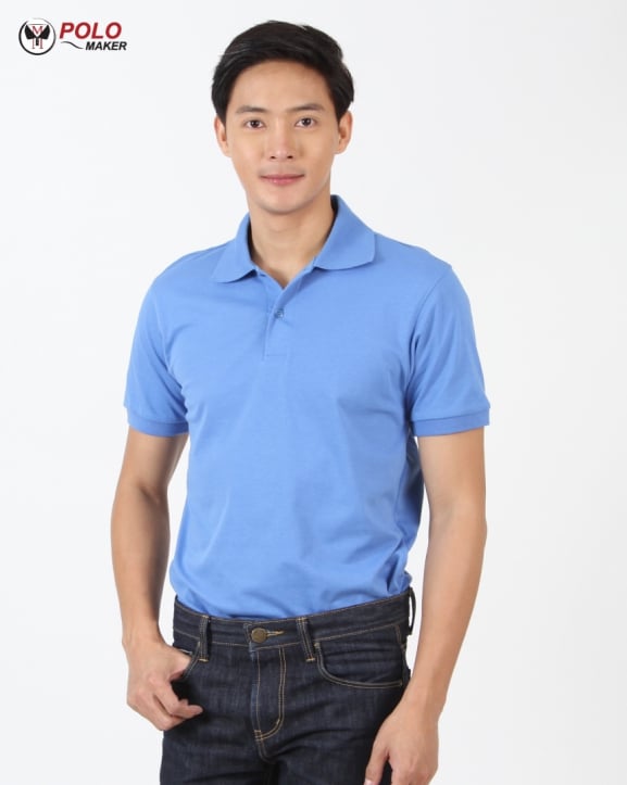 เสื้อโปโล CoolPlus CP011 ผู้ชาย05 สีฟ้า pmkpolomaker