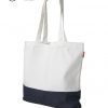 กระเป๋าผ้าแคนวาส สีขาว-กรมท่า pmkpolomaker